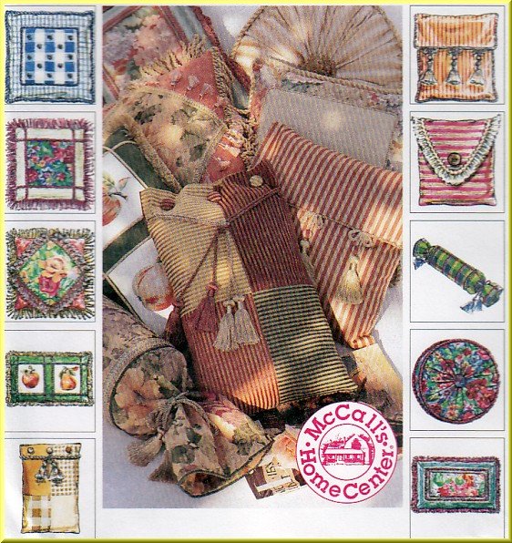 Pillow Cushion Essentials Home Decorating McCall's Sewing Pattern 8661 Ruffled Trim Circle Shams