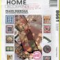 Pillow Cushion Essentials Home Decorating McCall's Sewing Pattern 8661 Ruffled Trim Circle Shams