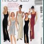 Sexy Glam Slim Evening Gown Sz 10-14 Uncut McCall's 8684 Princess Seams Scoop Neck Sweetheart Halter