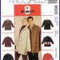 His and Hers Winter Coat Sz M McCall's 9020 Sewing Pattern Button Front Collar Loose Fit Jacket