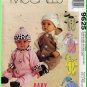 Babies' Stretch Knit Jumpsuit Hat All Sizes McCall's Sewing Pattern 9625 Adorable Warm Fleece Velour