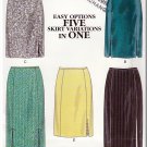 Alluring Slits Women's Skirts in 5 Styles Sz 8-18 Uncut New Look 6809 Narrow Waistband Slim Darts