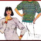 Sporty Casual Women's Raglan T-shirts Sz Xs-XL Uncut Kwik Sew 1976 Basic Stretch Knit Pullover Tops