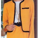Classic Elegant Women's Skirt Suit Sz 6-14 Uncut Butterick 5152 Chic 90s French Designer Look Tweed