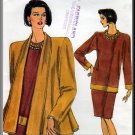 Simple Stylish Women's Skirt Suit Sz 14-18 Uncut Vogue 7860 Loose-Fitting Swing Jacket Pullover Top