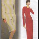 Refined Elegant Pleated Mock-Wrap Front Dress Sz 6-10 Uncut Vogue 1708 Designer Tom and Linda Platt