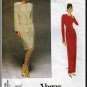 Refined Elegant Pleated Mock-Wrap Front Dress Sz 6-10 Uncut Vogue 1708 Designer Tom and Linda Platt