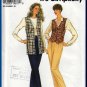 Women's Casual 2-Piece Pants and Vest Sz 8-18 Uncut Simplicity 8662 Retro 90s Long Short Waistcoat