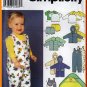 Warm Babies' Layette Set Sz XXS-L Simplicity Sewing Pattern 9275 Hoodies Rompers Jacket Blanket