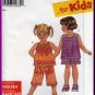 Darling Toddler's Summer Shorts Set Simplicity Sewing Pattern 9678 Fun Sleeveless Tops Elastic Pants