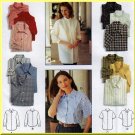 Women's Classic Blouses and Button Front Shirts Sz 12-16 Uncut Simplicity 9818 Cotton Poplin Gingham