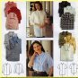 Women's Classic Blouses and Button Front Shirts Sz 12-16 Uncut Simplicity 9818 Cotton Poplin Gingham