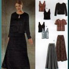 Fancy Evening Gala Skirt and Twinset Sz 10-16 Uncut Simplicity 9948 Jessica McClintock Collection