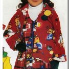 Girl's Warm Fleece Outfit Sz 5-6x Butterick Sewing Pattern 5096 Hat Jacket Vest Scarf Pants Dress