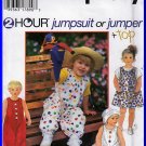 Easy Toddler's Jumpsuit Sz 2-4 Simplicity Sewing Pattern 9526 Jumper Knit Top 2-hour Basic Sewing