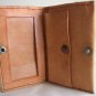 Handpainted Leather Coin Card Wallet Vintage Handmade Kangaroo Motif New Castle Flesh Tone Nubuck