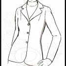 Mod Chic Women's Stretch Blazer Sz 8-18 Uncut Basic Knits 116 Notch Collar Basic Button Front Jacket