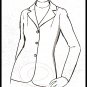 Mod Chic Women's Stretch Blazer Sz 8-18 Uncut Basic Knits 116 Notch Collar Basic Button Front Jacket