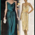 Sophisticated Glamorous Flowing Blouson Dress Sz 8-12 Uncut Vogue 1137 Chic Elegant Wrap by Kasper