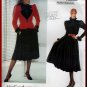 Elegant YSL Dress Set Sz 10 Uncut Vogue 1196 Full Skirt Ruffled Blouse Jacket by Yves Saint Laurent