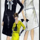 Feminine Regal 2-Piece Dress Sz 14 Vogue Sewing Pattern 6389 Graceful Mad Men 60s Blouse Top Skirt
