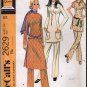 70s Hipster Chic Outfit Sz 12 McCall's Sewing Pattern 2629 Retro Funky Knit Tunic Top Flared Pants