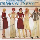 Funky 70s Knit Dress Coordinates Sz L McCall's Sewing Pattern 5702 Top Skirt 1-Piece Stretch Outfit