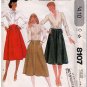 80s Secretary Flared Skirt Sz M McCall's Sewing Pattern 8107 Retro Indie Professional Schoolteacher