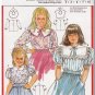 80s Frilly Girls' Blouses Sz 3-10 Burda Sewing Pattern 5477 Peter Pan Sailor Collar Puff Sleeves