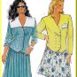 Boxy Double Breasted Jacket Sz 8-18 Burda Sewing Pattern 5480 Yoke Pleated Skirt 80s Sailor Collar