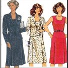 Secretary Schoolteacher Dress 80s Sz 14.5-26.5 Burda Sewing Pattern 7951 Shawl Collar Jacket