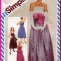 Divine 80s Glam Evening Gown Sz 14 Simplicity Sewing Pattern 6211 Strapless Ruffles Princess Dress