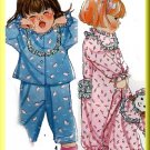 Cute Sleep Pajamas Toddler's Onesies Simplicity Sewing Pattern 9432 Nighttime Doll Pajama Bag