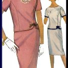 Sophisticated 2-Piece 60s Dress Sz 12 Simplicity Sewing Pattern 4923 Elegant Princess Seams Bow Trim