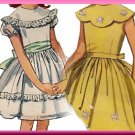 Girls' Scallop Collar Puffy Dress Sz 12 Simplicity Sewing Pattern 5371 Sweet Retro 1-Piece Dress