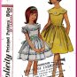 Girls' Scallop Collar Puffy Dress Sz 12 Simplicity Sewing Pattern 5371 Sweet Retro 1-Piece Dress