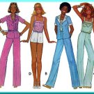 70s Trendy Summer Outfit Sz 8-12 McCall's Sewing Pattern 6046 Shorts Tank Top Miami Beach
