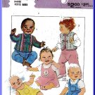 Babies' Casual Outfit Sz 12M Style Sewing Pattern 3665 Quilted Jacket Vest Romper Dungarees Pinafore