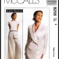 Chic Professional Pants Suit Sz 8 McCall's Sewing Pattern 8256 Misses' Double Breasted Blazer Top