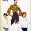 New Wave Glam Blouse Sz 12-16 Vogue Sewing Pattern 9342 Retro Chic Ascot Asymmetrical Ruched Collar