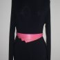 Vintage 80s Pink Leather Belt Cummerbund Ginnie Johansen Asymmetrical Snakeskin Jem Belt Retro Glam