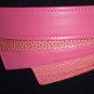 Vintage 80s Pink Leather Belt Cummerbund Ginnie Johansen Asymmetrical Snakeskin Jem Belt Retro Glam