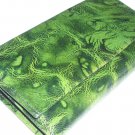 Marbelized Green English Goatskin Pocketbook Checkbook Wallet by Tilley Made in Canada Vintage Retro