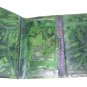 Marbelized Green English Goatskin Pocketbook Checkbook Wallet by Tilley Made in Canada Vintage Retro