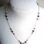 Purple Passion Matinee Necklace Amethyst Plum Purple Faceted Glass Beads Large Pretty Oval Pendant
