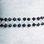 Sparkly Unique Plait Woven Bracelet Clear Black Faceted Glass Beads Dressy Stylish Ladylike Shiny