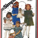 Princess Cinderella Dress Pinafore Sz 3 Simplicity Sewing Pattern 5154 Ruffled Jumper Embroidery
