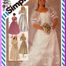 Bohemian Wedding Bridesmaids Dress Sz 12 Simplicity Sewing Pattern 6241 Sweetheart Puffy Bridal Gown