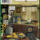 Sunflower Home Dec Kitchen Accessories Simplicity Sewing Pattern 8693 Crafts Decor Curtains Apron