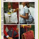 Retro Set of Bags 4 styles Simplicity Sewing Pattern 7004 Shopper Tote Envelope Clutch Shoulder Bag
